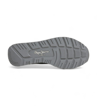 Pepe Jeans Zapatillas de Piel Brit Sequins gris