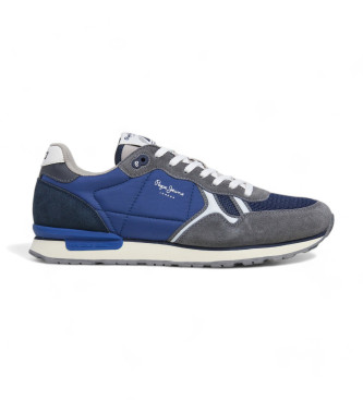 Pepe Jeans Brit Leather Sneakers Srie Azul