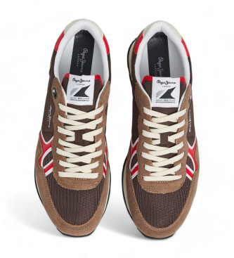 Pepe Jeans Brit Leren Sneakers Bruin Serie 