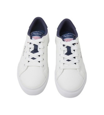 Pepe Jeans Kenton Flag Basic Leather Sneakers wit