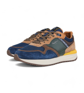 Pepe Jeans Scarpe da ginnastica in pelle Buster Pro blu scuro