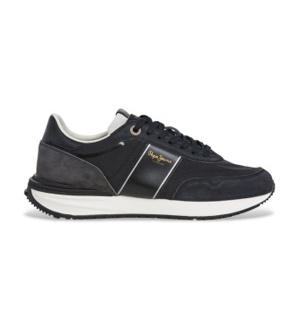 Pepe Jeans Skórzane sneakersy Buster z czarnej serii