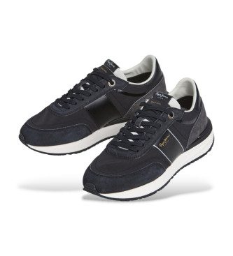 Pepe Jeans Skórzane sneakersy Buster z czarnej serii