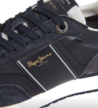 Pepe Jeans Skórzane sneakersy Buster z czarnej serii