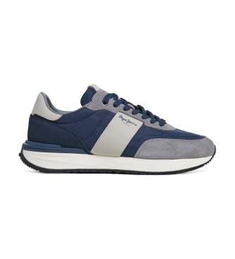 Pepe Jeans Supra Buster Leren Sneakers marine