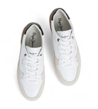 Pepe Jeans Camden Nature Leather Sneakers branco