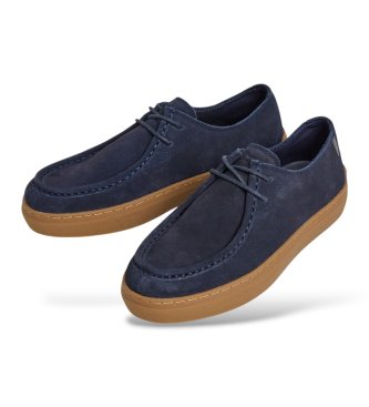 Pepe Jeans Lædersneakers Camden North marineblå