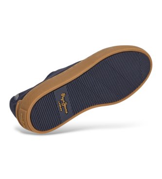 Pepe Jeans Lædersneakers Camden North marineblå