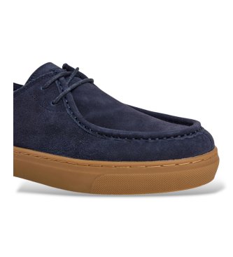 Pepe Jeans Lædersneakers Camden North marineblå