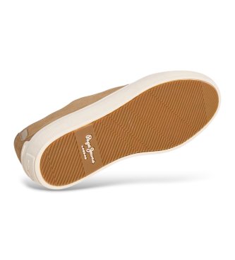 Pepe Jeans Lædersneakers Camden North beige