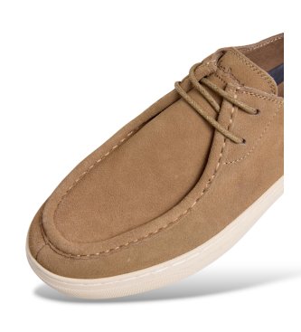 Pepe Jeans Lædersneakers Camden North beige