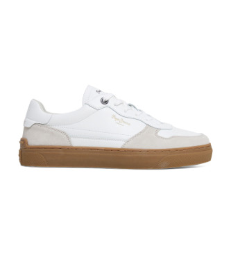 Pepe Jeans Camden One Leren Sneakers Wit