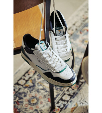 Pepe Jeans Skórzane sneakersy Chester Basic biały, czarny