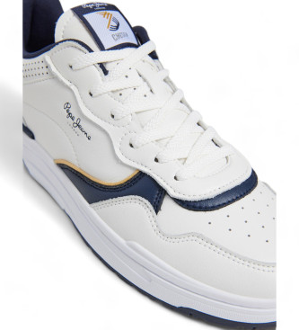 Pepe Jeans Zapatillas de Piel Chester Basic blanco