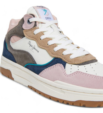 Pepe Jeans Scarpe da ginnastica in pelle rosa Chester Stars