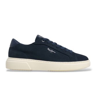 Pepe Jeans Zapatillas de piel Colins Basic azul marino