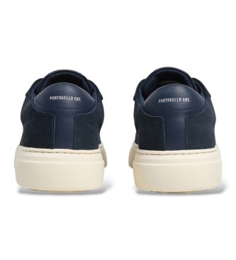 Pepe Jeans Zapatillas de piel Colins Basic azul marino