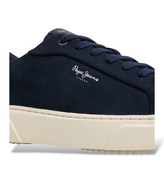 Pepe Jeans Zapatillas de piel Colins Basic azul marino