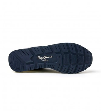 Pepe Jeans Pantofole in pelle combinate Brit Navy