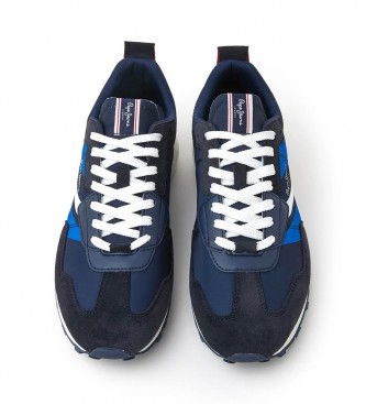 Pepe Jeans Foster Combination Leather Sneakers navy