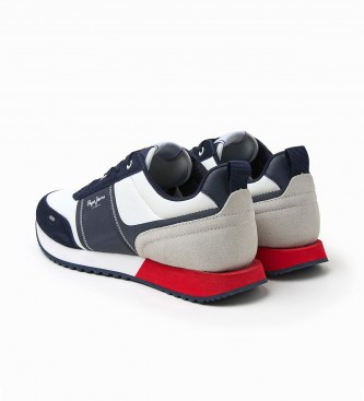 Pepe Jeans Gecombineerde leren sneakers Tour Transfer wit, navy 