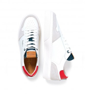 Pepe Jeans Yogi Combined leather sneakers white