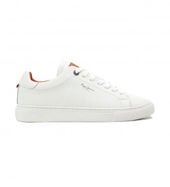 Pepe Jeans Zapatillas de piel Copa Joe Uno blanco