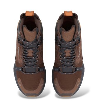 Pepe Jeans Dark brown leather Darren Force ankle boots