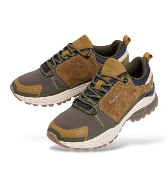 Pepe Jeans Darren Urban sneakers i skind, brun