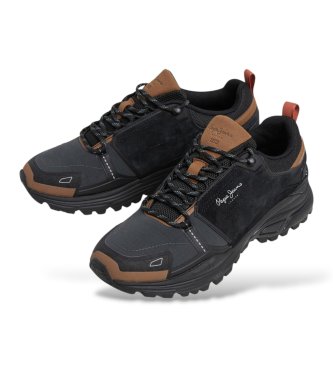 Pepe Jeans Darren Urban sneakers i skind, sort