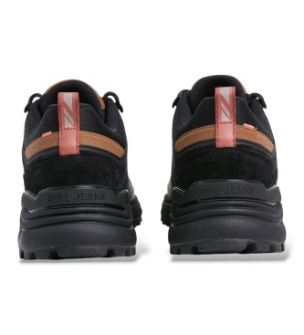 Pepe Jeans Darren Urban sneakers i skind, sort