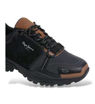 Pepe Jeans Darren Urban sneakers i skind, sort