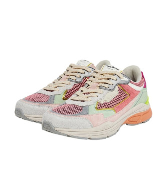 Pepe Jeans Zapatillas de Piel Dave Rise rosa
