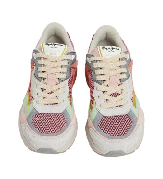 Pepe Jeans Zapatillas de Piel Dave Rise rosa