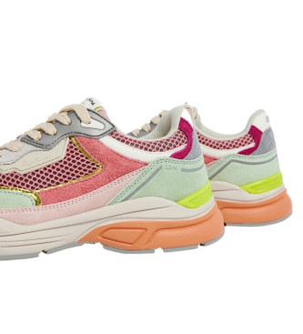 Pepe Jeans Zapatillas de Piel Dave Rise rosa