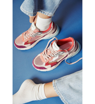 Pepe Jeans Scarpe da ginnastica Dave Risen in pelle rosa