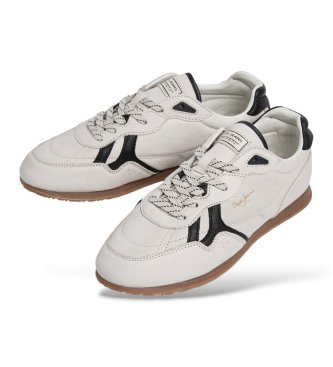Pepe Jeans Baskets en cuir Daze Basic blanches