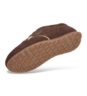Pepe Jeans Daze Block sneakers i læder, brune