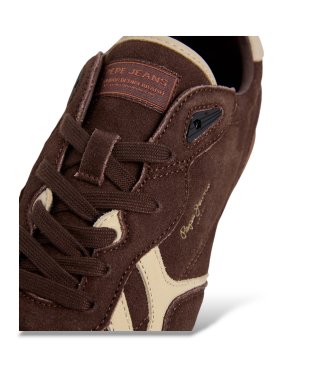 Pepe Jeans Daze Block sneakers i læder, brune