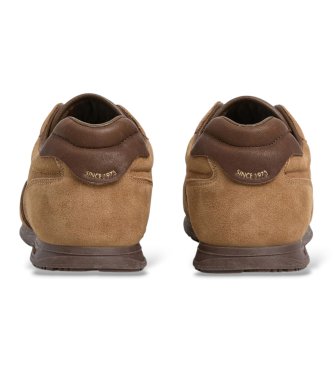 Pepe Jeans Zapatillas de piel Daze Block marrón