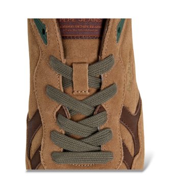 Pepe Jeans Zapatillas de piel Daze Block marrón