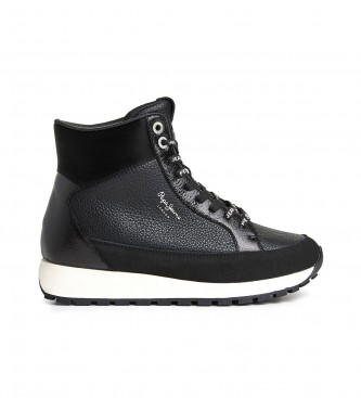 Pepe Jeans Dean Moll Leder Sneakers schwarz