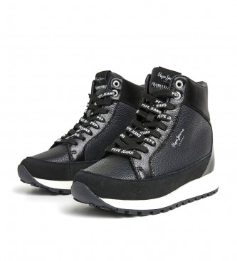 Pepe Jeans Dean Moll Leren Sneakers zwart