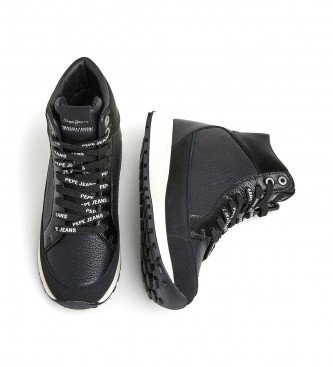 Pepe Jeans Dean Moll Leather Sneakers black