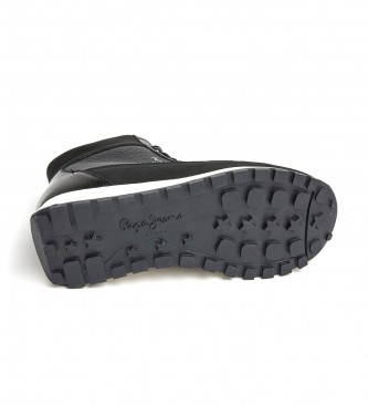 Pepe Jeans Pantofole in pelle Dean Moll nere