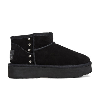 Pepe Jeans Botines de Piel Dissy Metal negro