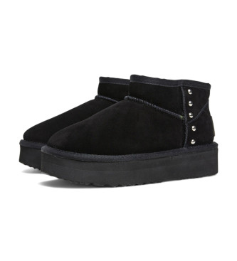 Pepe Jeans Botines de Piel Dissy Metal negro