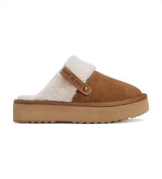 Pepe Jeans Dissy North Lder Clogs brun