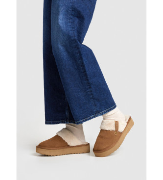 Pepe Jeans Dissy North Leder Clogs braun