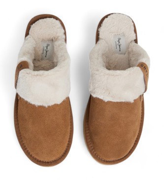 Pepe Jeans Dissy North Leder Clogs braun